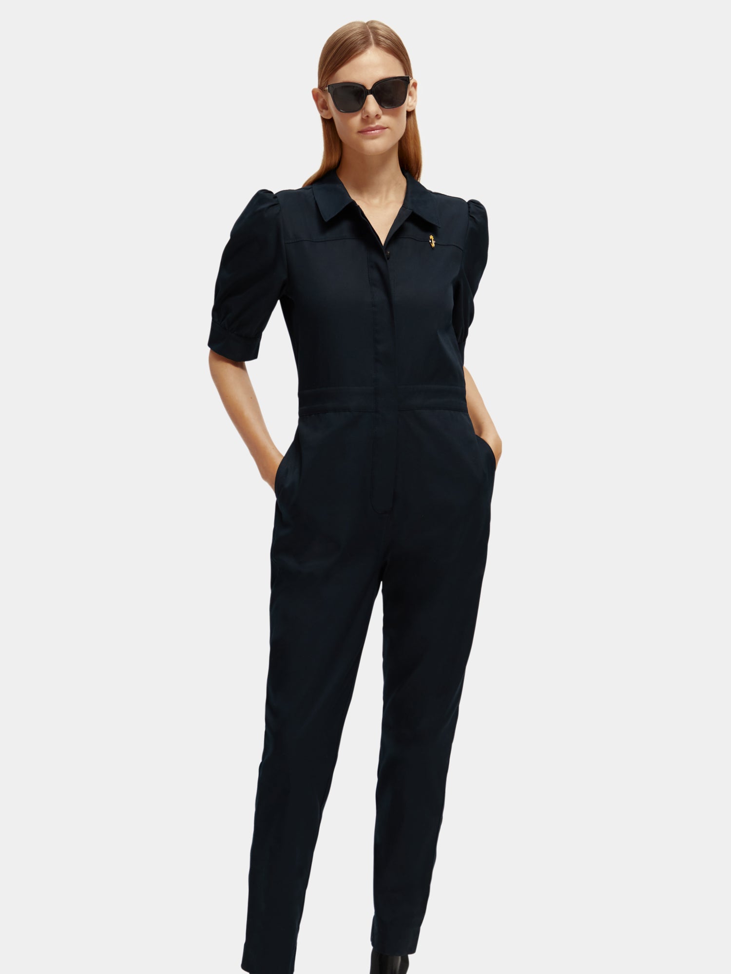 womens utility jumpsuit short sleeve