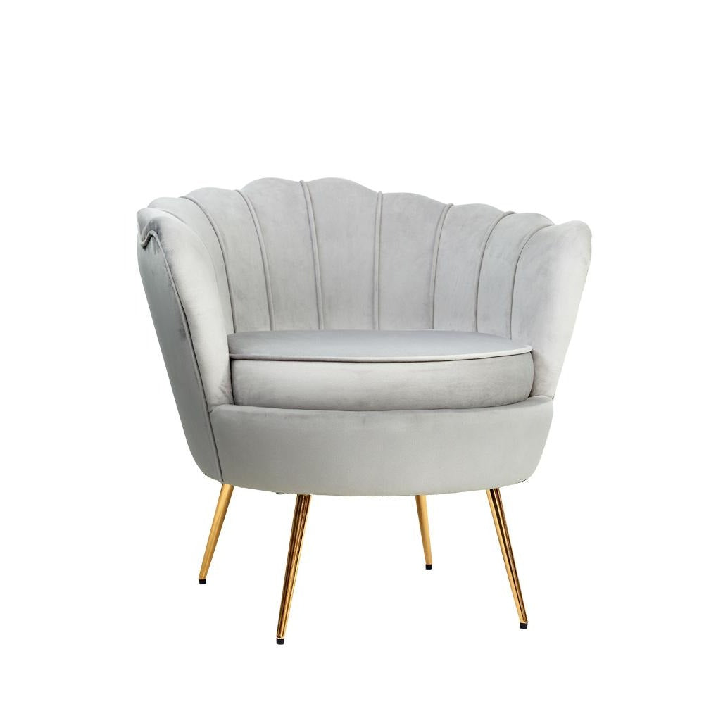 Artiss Armchair Lounge Chair Accent Armchairs Retro Single Sofa Velvet Style Trend