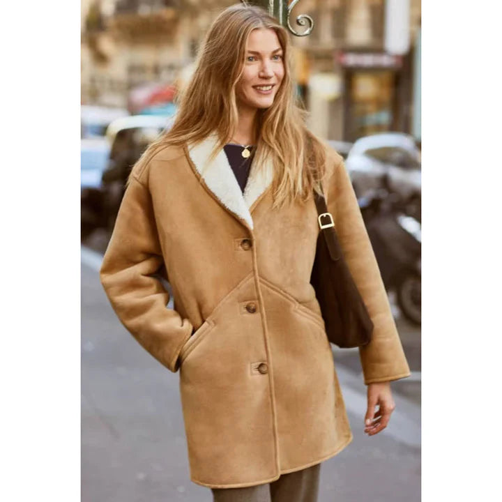 Women’s B3 RAF Aviator Flight Shearling Fur Coat