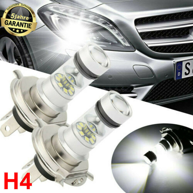 2x H4 LED HID AUTO Lampen Birne Nachrüstsatz Glühlampen Scheinwerfer D