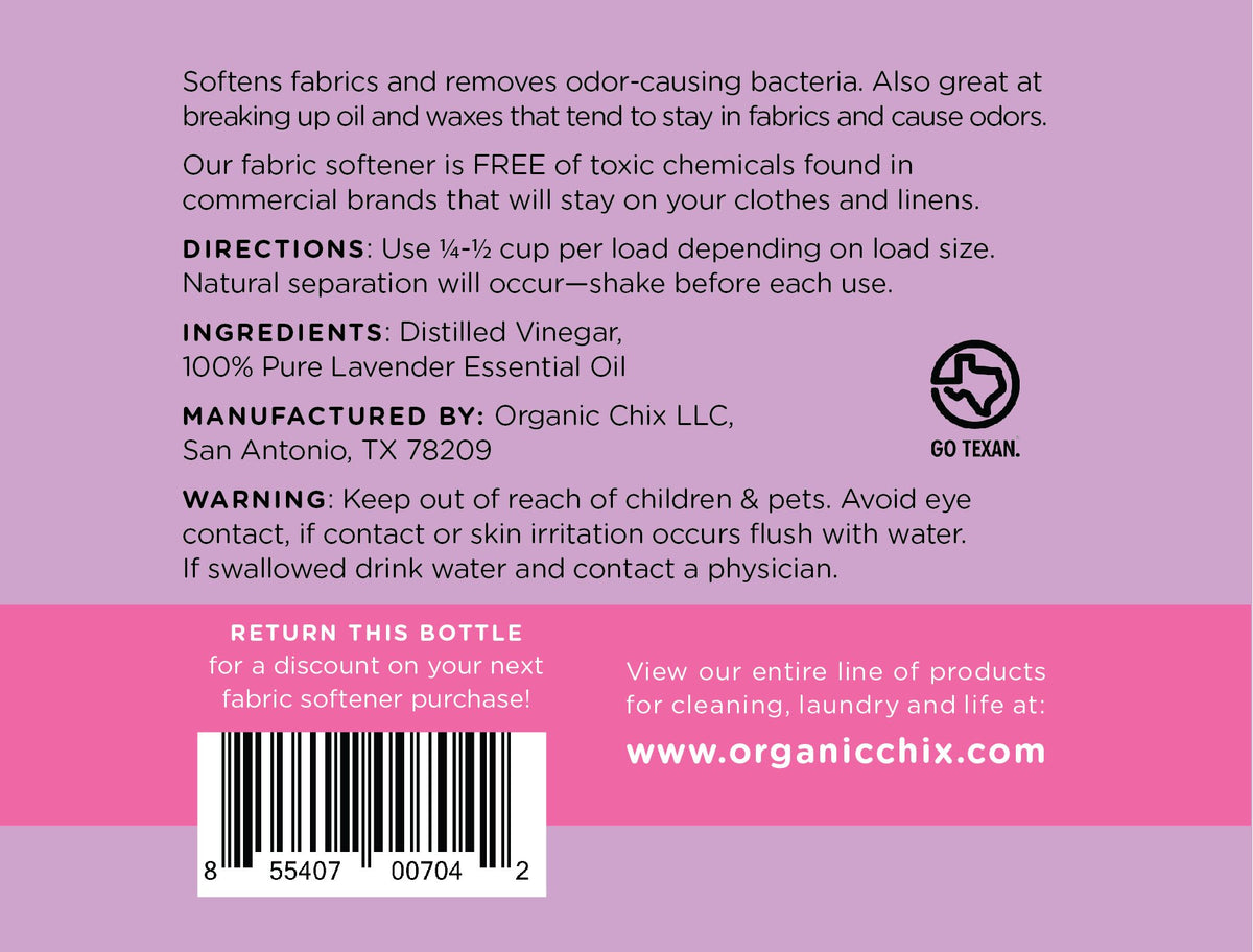 Fabric Softener, 1 Gallon Jug – Organic Chix