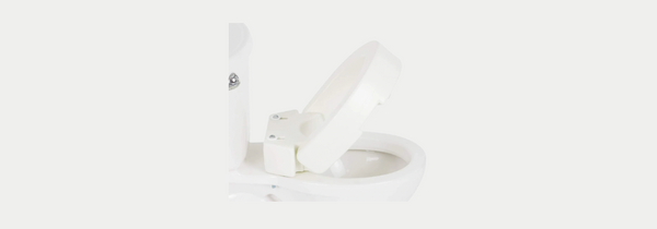 toilet seat riser on toilet