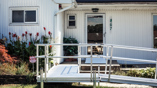 accessible custom ramp outside of the home