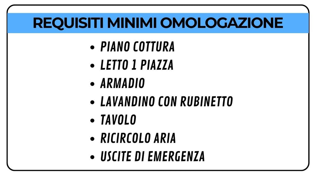 requisiti minimi omologazione furgone camper