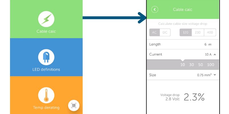 victron energy toolkit calcolo sezione cavi