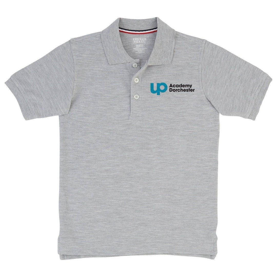 UP Academy Dorchester Grey Short Sleeve Polo - Kids – Metro School Uniforms
