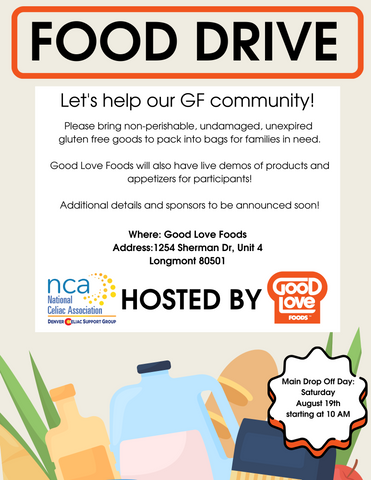 Food Drive flyer with information contained in the blog post