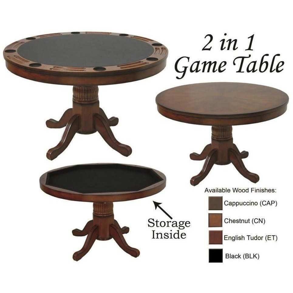 Ram Multi Function Round Poker Dining Table 48 Slate With Chairs Epic Game Room