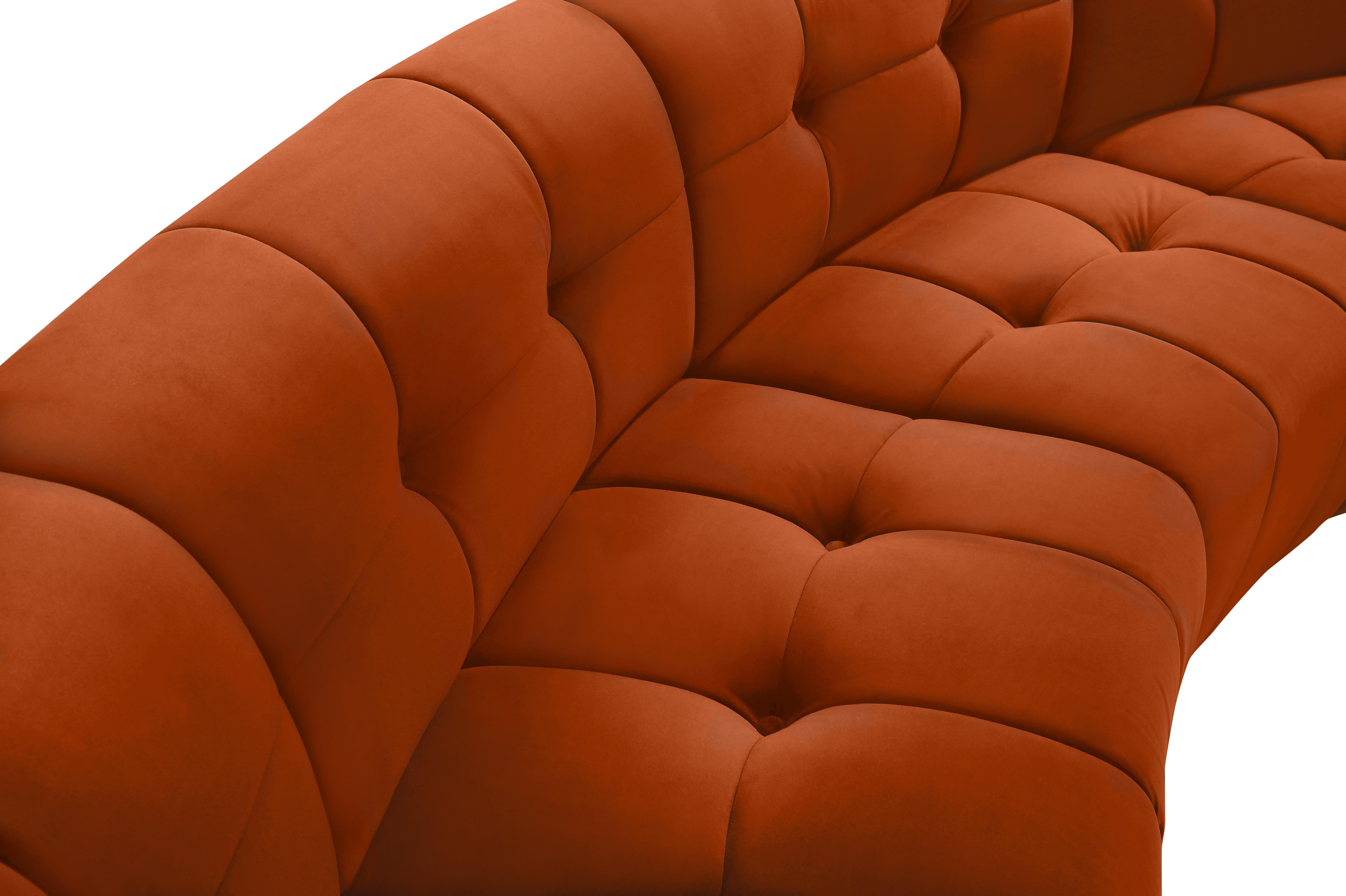 14-piece Modular Sectional in Limitless Cognac Velvet