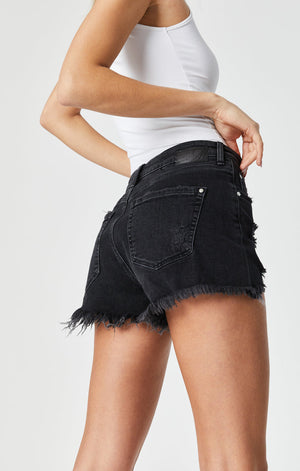 Mavi Women's Rosie High Rise Denim Shorts In Mid Retro 80's