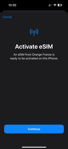 activate eSIM iPhone 15