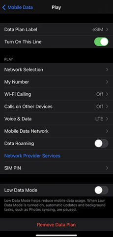 add eSIM to iPhone 15 settings