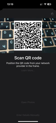 scan QR code on iOS 17