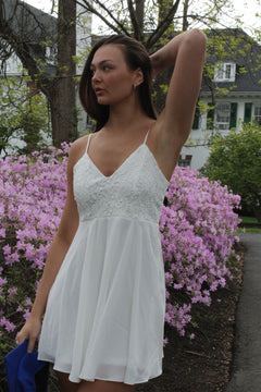 White Crochet Lace Dress