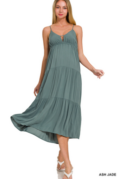 Tiered Midi Cami Dress