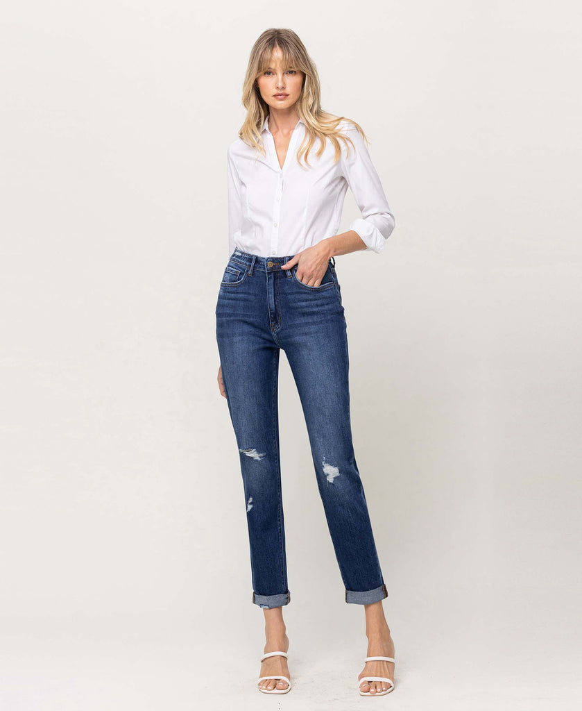 Flying Monkey Resident Cuffed Stretch Boyfriend Jeans – FLYING MONKEY