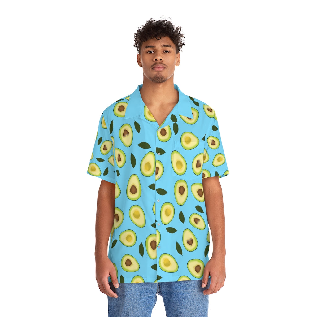 No Problemo Tacos Avocado and Cactus Men's Casual Button-Up Food Shirt M