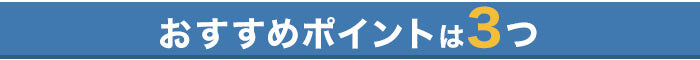 おすすめポイントは3つ