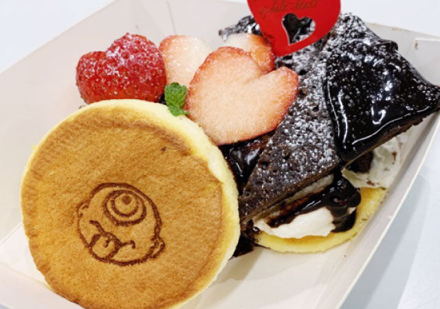 こびとぱん 福崎店様のパンケーキへの焼印の画像