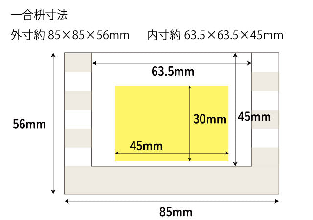 一合枡の寸法図の画像