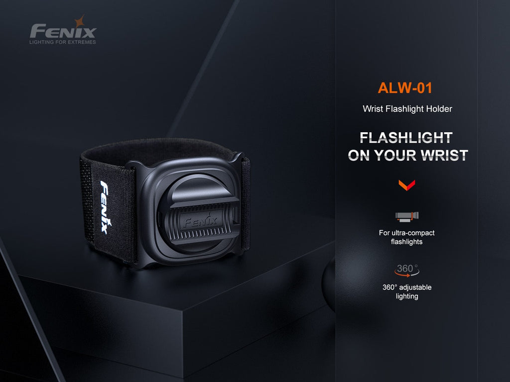 Fenix ALW-01 Torchlight Wrist Holster for handsfree lighting 360° adjustable angle Fenix ALW-01 now available in India