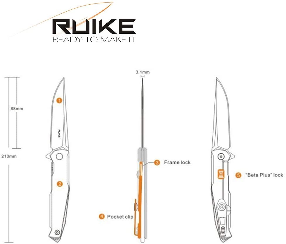 The Ruike P108-SF is a stylish and modern pocket knife now available in India Buy Premium and affordable pocket knife in India