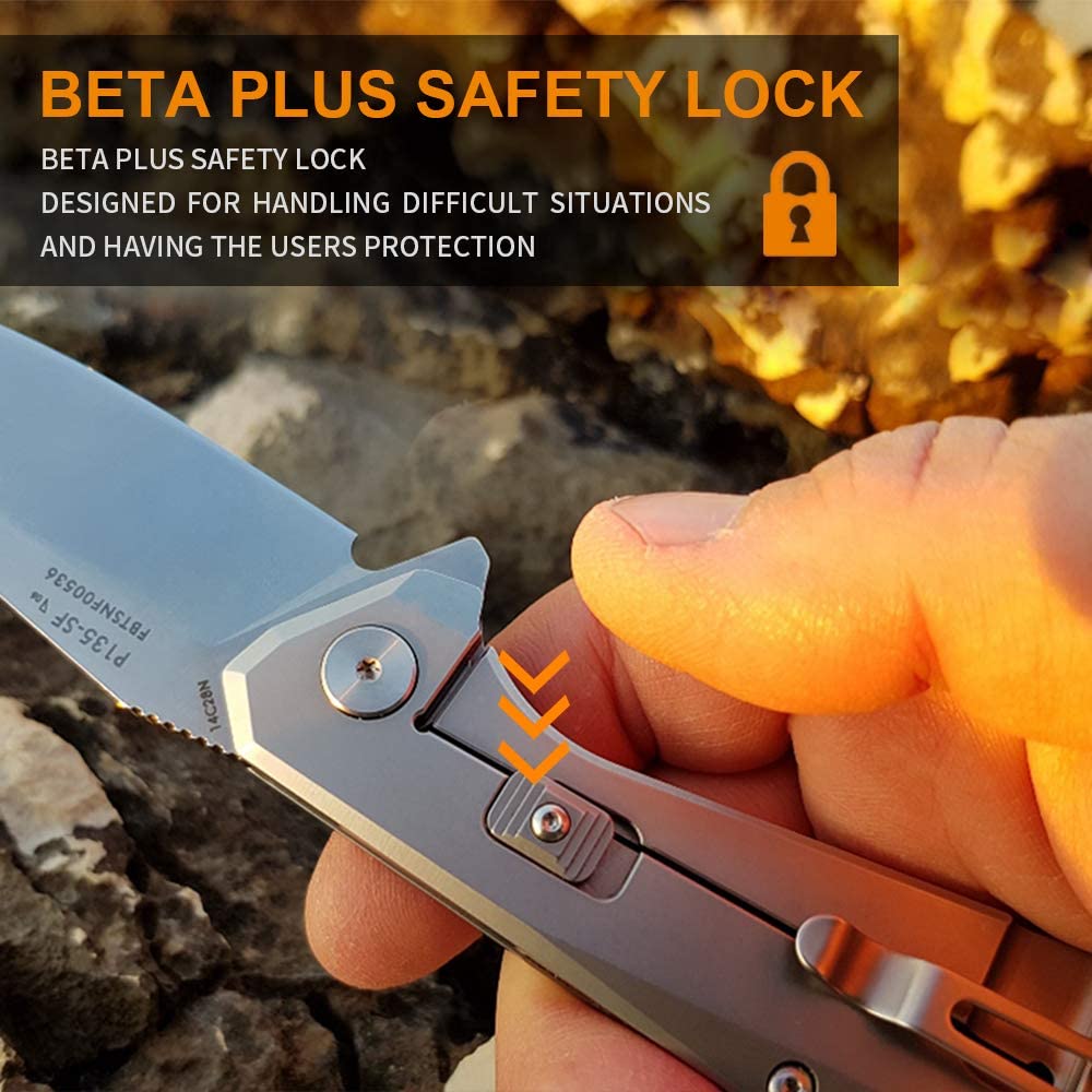 Ruike P135-SF EDC foldable lightweight pocket knife with razor sharp blade now available in India