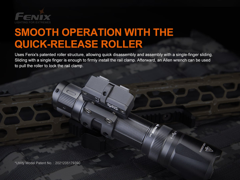 Fenix ALG-16 Quick Release Rail Mount for flashlight, tactical accessory