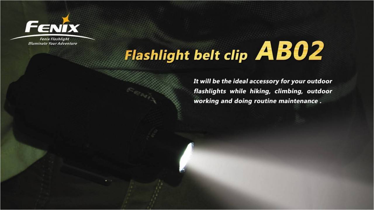 Fenix AB02, Fenix Flashlight Holster, 360 Degree Rotatable Flashlight Holder, Belt Clip