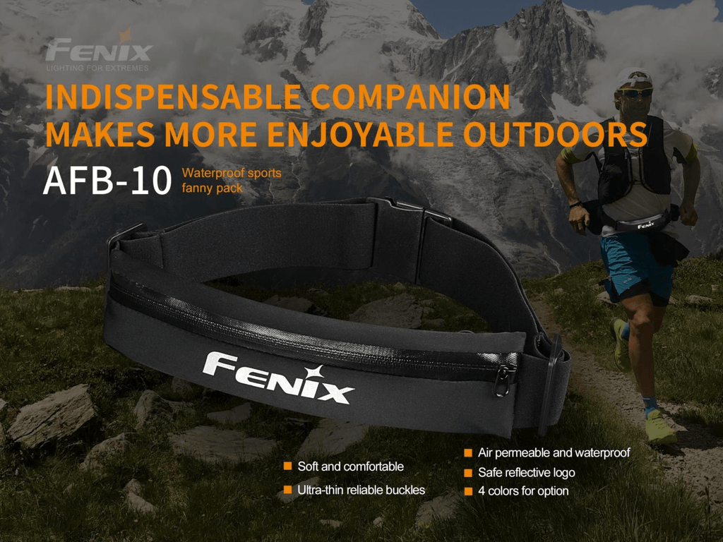 Fenix AFB 10 Waist Pouch, Fenix Accessories, Waterproof Sleek Waist Pouch Bag for Outdoors Camping Hike Treks and walks, Fanny Pack To fit Keys Phone etc