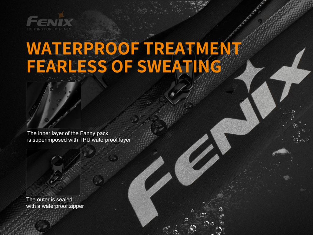 Fenix AFB 10 Waist Pouch, Fenix Accessories, Waterproof Sleek Waist Pouch Bag for Outdoors Camping Hike Treks and walks, Fanny Pack To fit Keys Phone etc