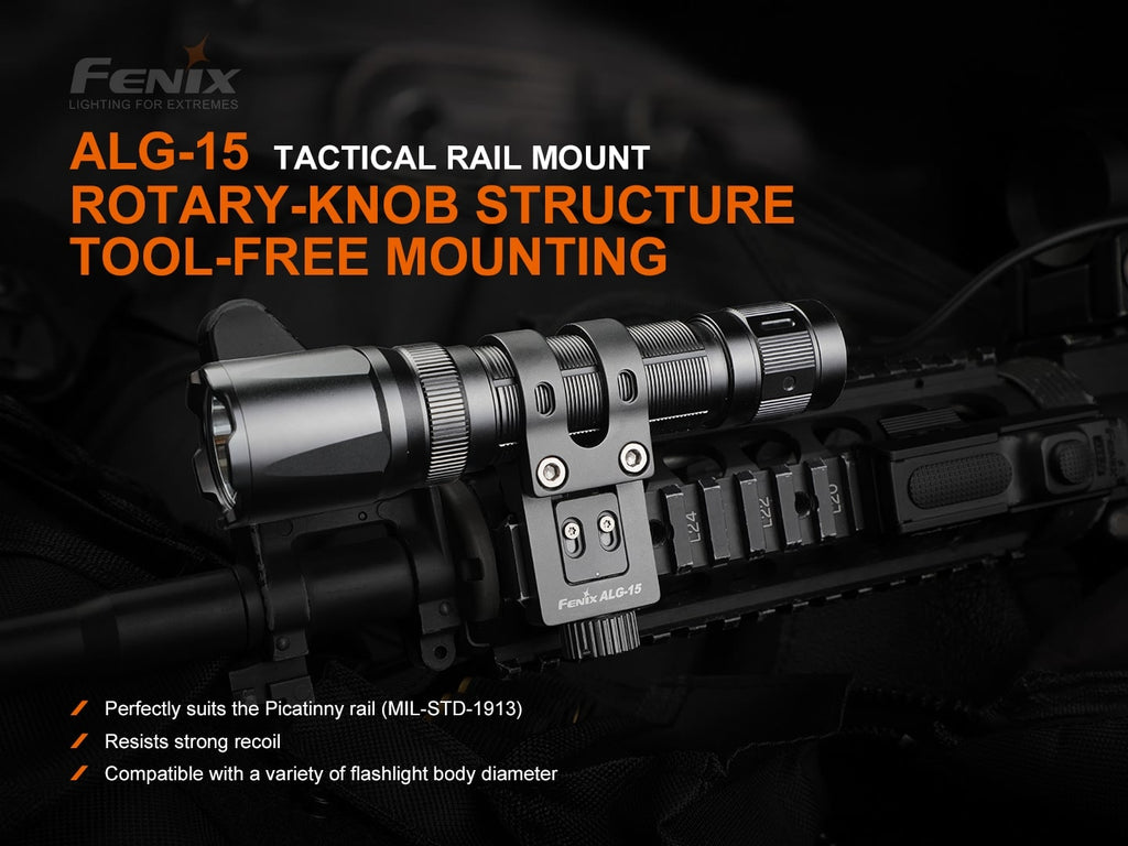 Fenix ALG-15 tactical torchlight rail mount reliable and durable fenix accessory can resists strong recoil