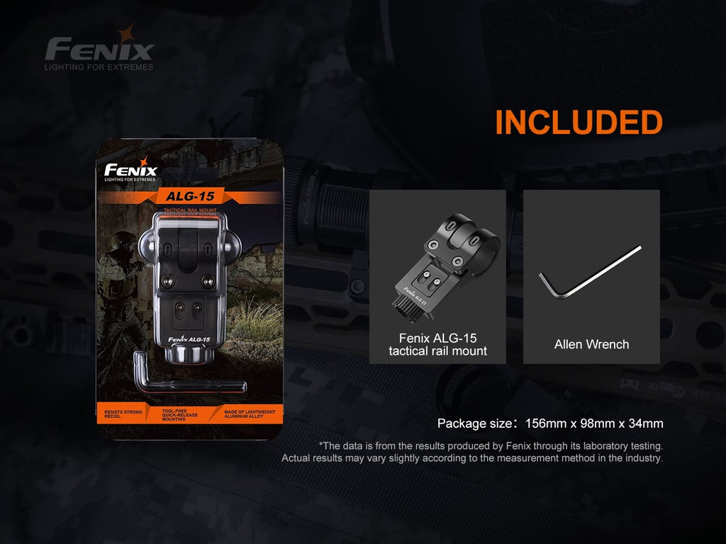 Fenix ALG-15 tactical torchlight rail mount reliable and durable fenix accessory can resists strong recoil