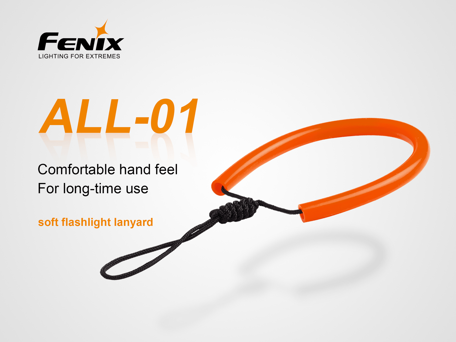 Fenix ALL 01 Soft Flashlight Lanyard, Strong strength Lanyard for grip on Large Heavy Flashlights, Comfortable and Soft Lanyard for Torches
