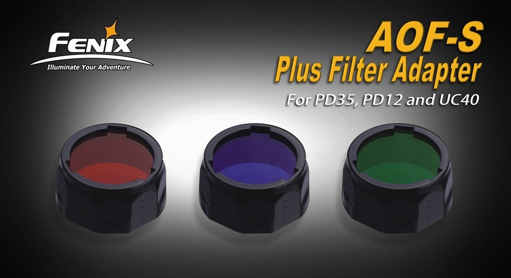 Fenix AOF- Filters Red,Blue, Green Filters for LED Flashlights, Color Filters for Color LED Light