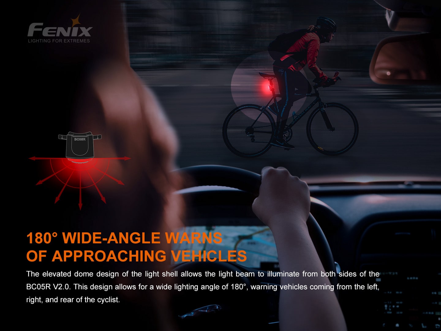 Fenix BC05R V2.0 Rechargeable compact Bicycle blinker