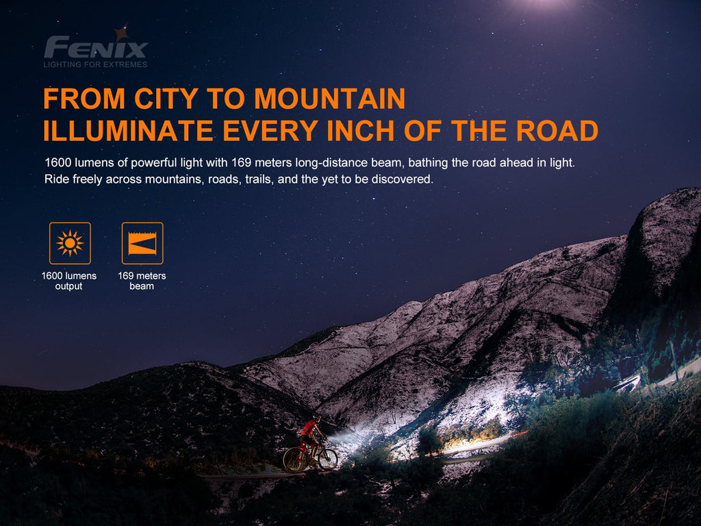 Fenix BC26R bicycle light with output of 1600 lumens now available in India