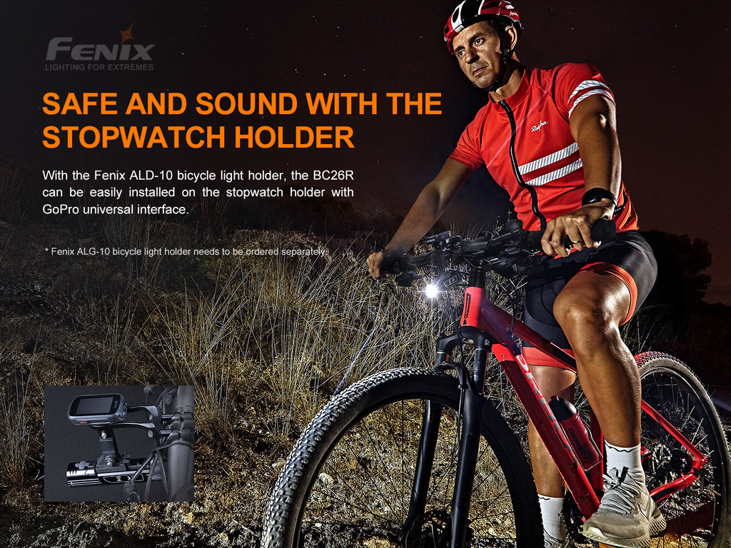 Fenix BC26R rechargeable bicycle light with output of 1600 lumens now available in India