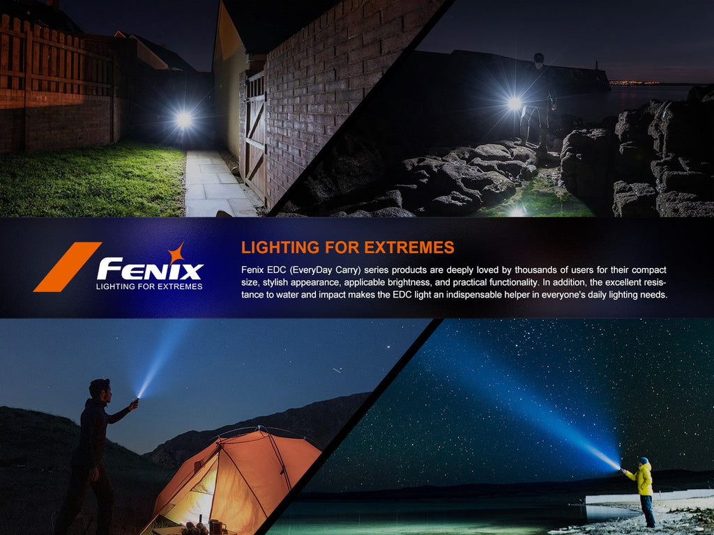 Fenix E Spark ultra thin pocket sized torchlight with output off 100 Lumens prefect torch for night time navigation, reading, emergency signal now available in India