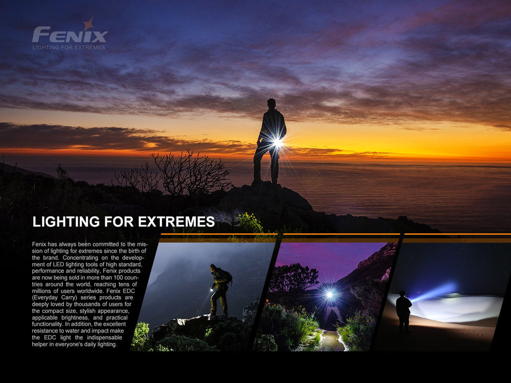 Fenix E-star dynamo torch self-powered torchlight for emergencies with output of 100 Lumens now available in India