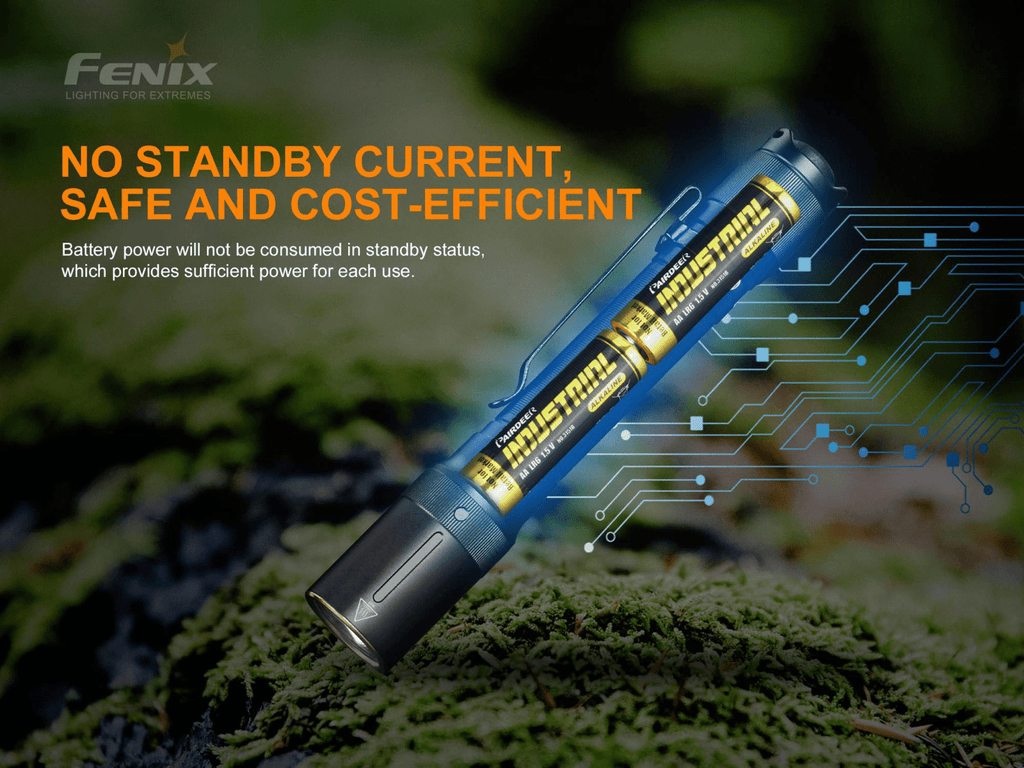 Fenix E20 V2, Fenix E20 LED Torch Light, AA Battery Torch, EDC Light for work, Compact Pen Size Torch in India, Lightweight Torch