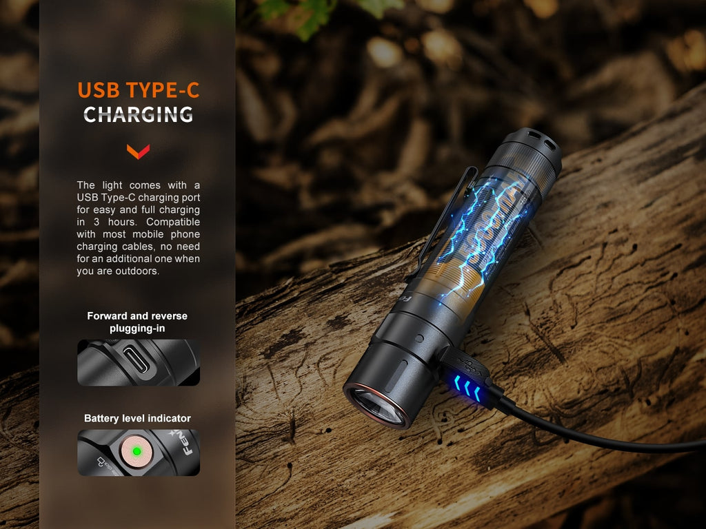 Fenix E35R compact sized EDC torchlight with output of 3100 lumens and beam distance of 290 meters