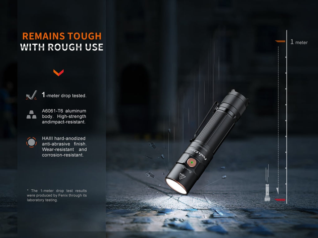 Fenix E35R compact sized EDC torchlight with output of 3100 lumens and beam distance of 290 meters