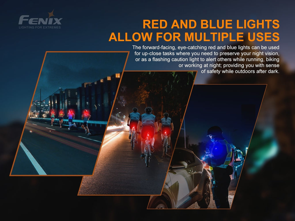 Fenix E-Lite LED Mini Torch Light, Fenix E Lite Ultimate Compact Light for Outdoors EDC, Mini Light for Bicycle, Backpack, Cap, Waist or Pocket, Signalling Red & Blue Light