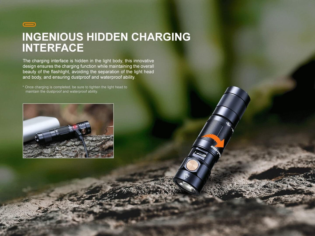 Fenix E09R LED TorchLight in India, 600 Lumens Super Bright Rechargeable Flashlight for EDC Outdoors, Best Keychain Light in India