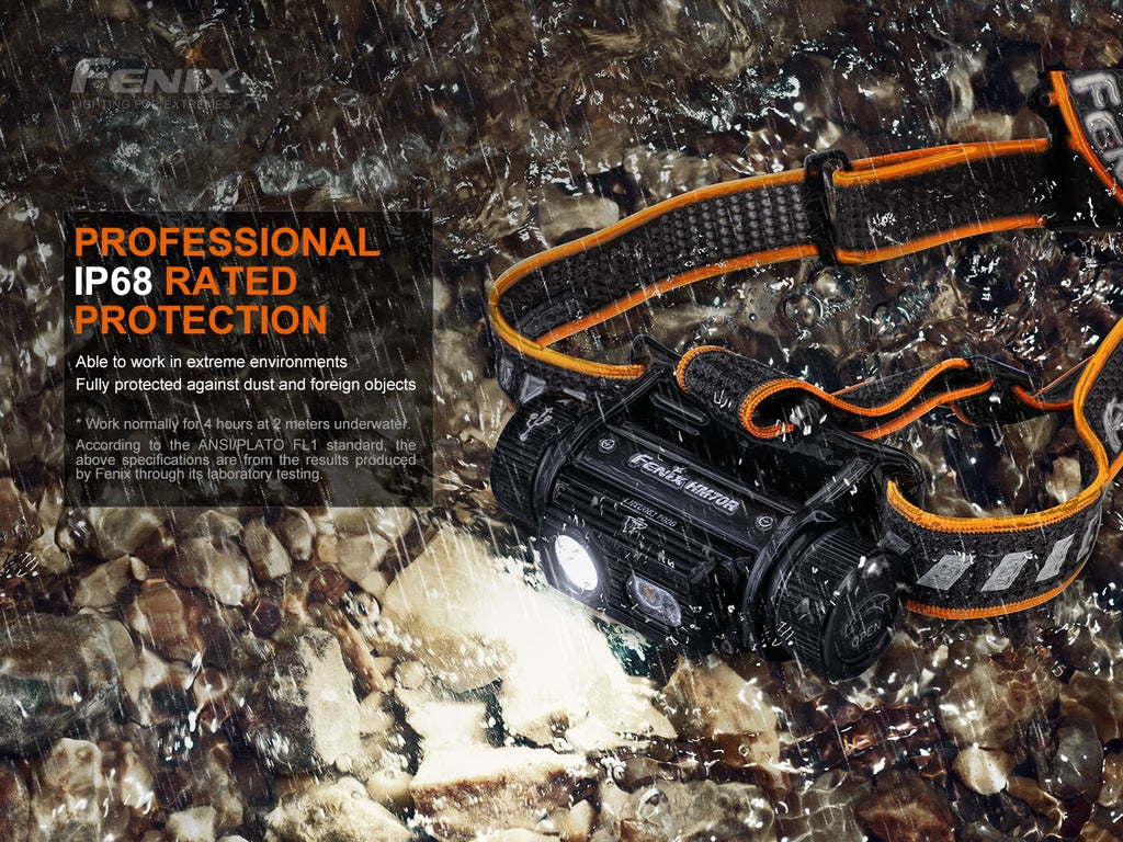 Fenix HM70R Rechargeable LED Headlamp, Extremely Powerful Outdoor Work Head Torch 1600 Lumens, Tough White LED HeadTorch