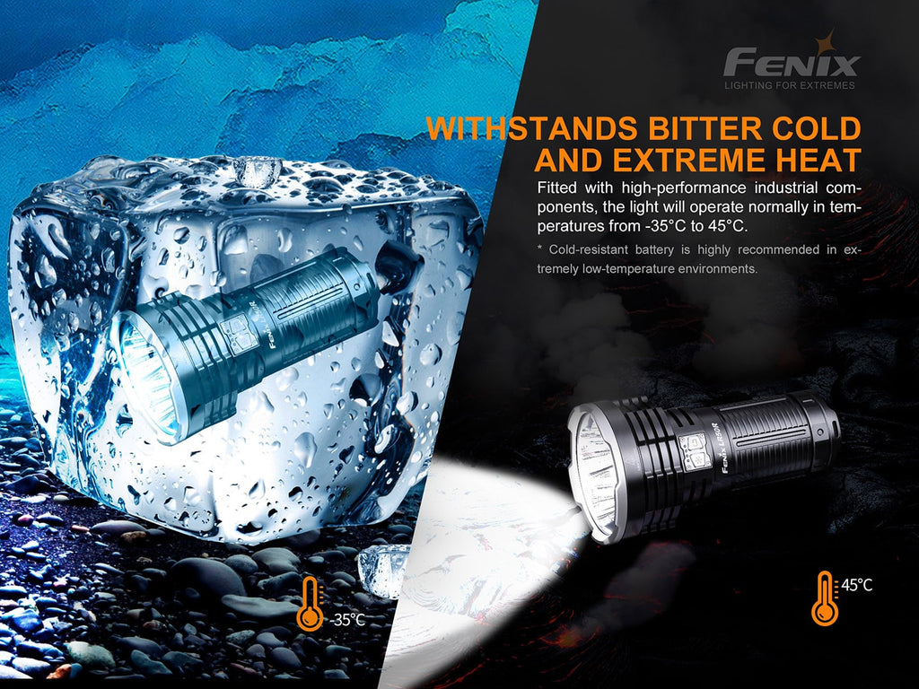 Buy Fenix LR50R in India high performance rechargeable Searchlight, 12000 Lumens super bright torch