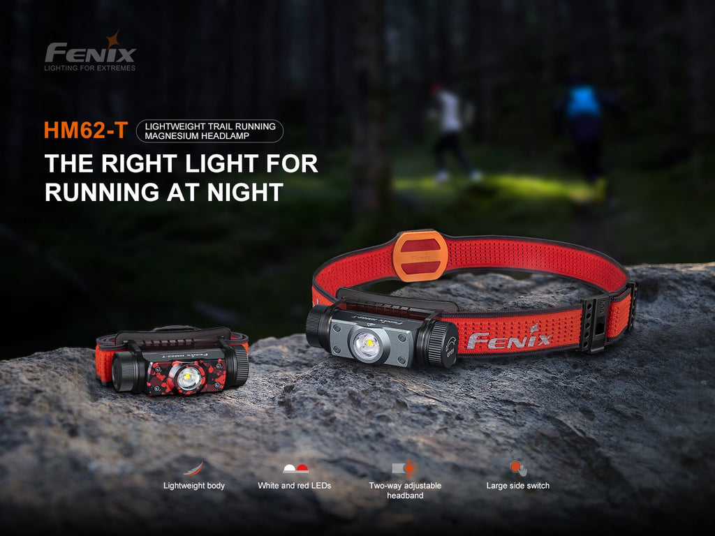 Fenix HM62-T Lightweight LED Headlamp with output of 1200 lumens best for Trail running, outdoor adventure & more