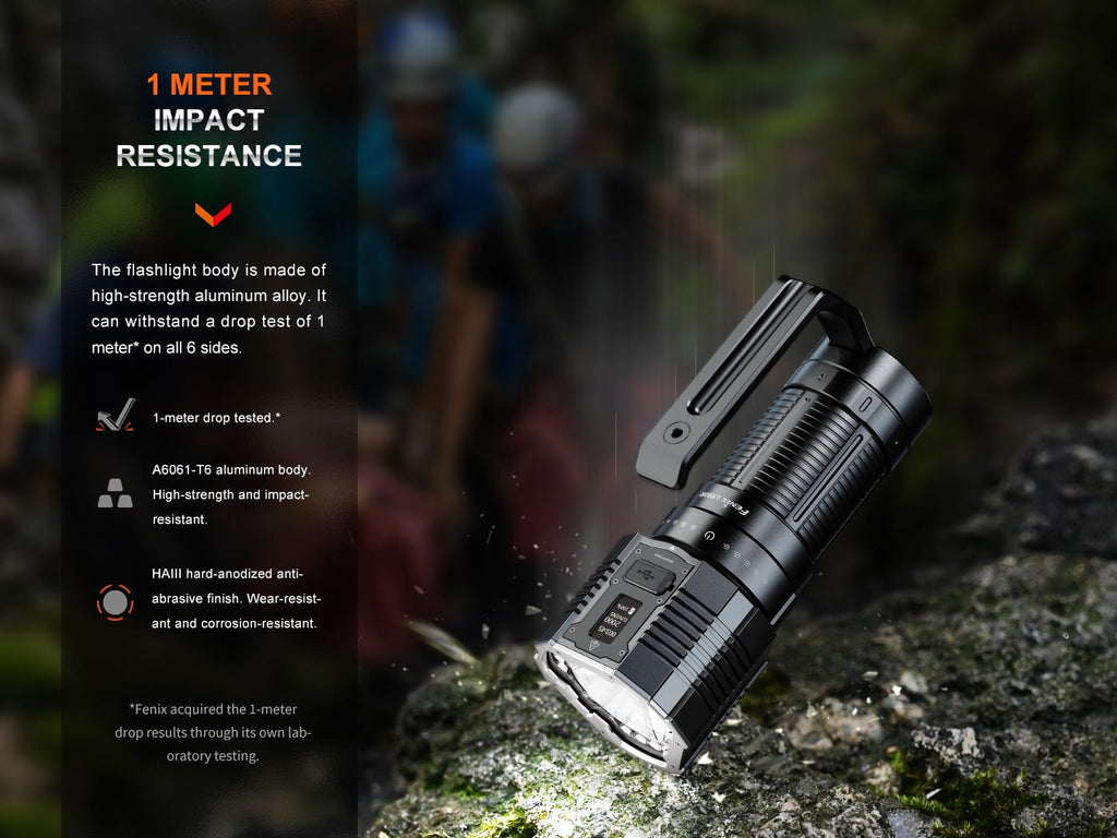 Fenix LR60R LED powerful searchlight with output of 21000 Lumens & Beam Distance of 1085 meters now available in India on LightMen