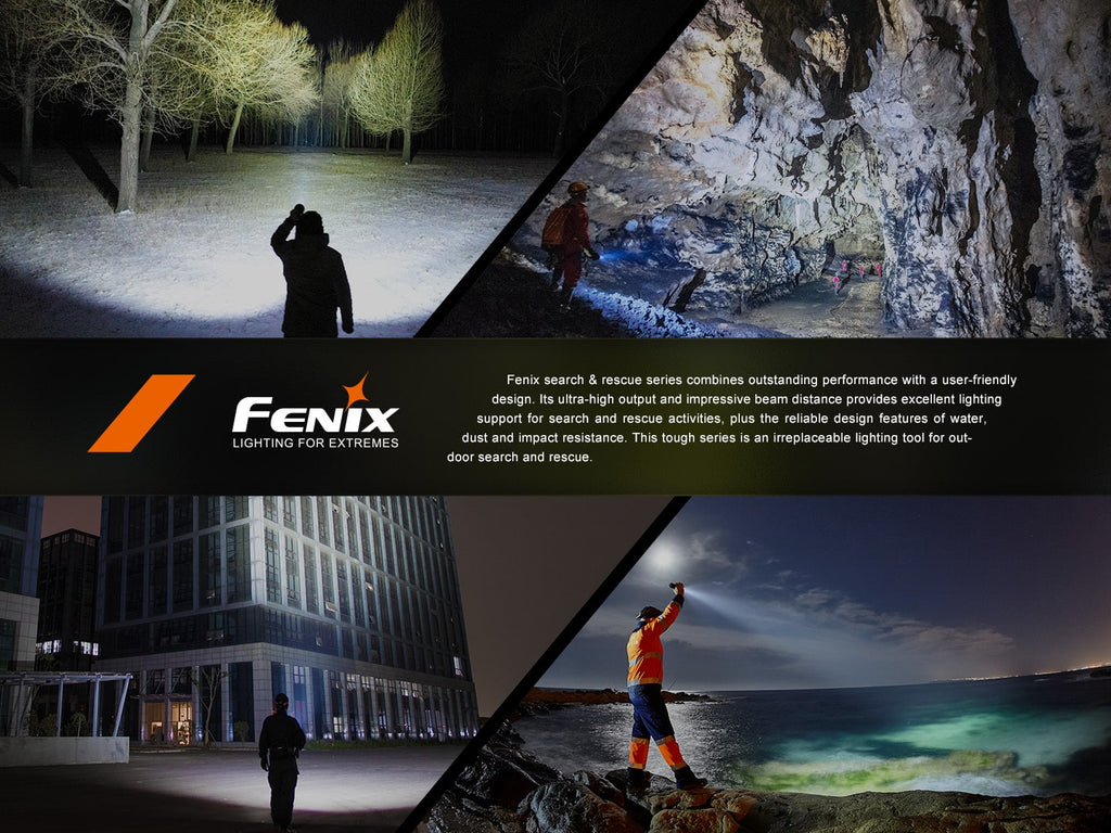 Fenix LR60R LED powerful searchlight with output of 21000 Lumens & Beam Distance of 1085 meters now available in India on LightMen